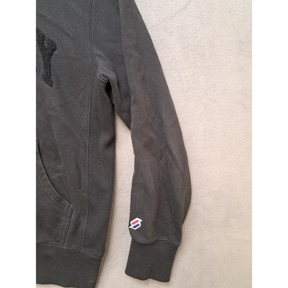 Superdry Mens Large Black Long Sleeve Pullover Hoodie Sweatshirt - Picture 6 of 12